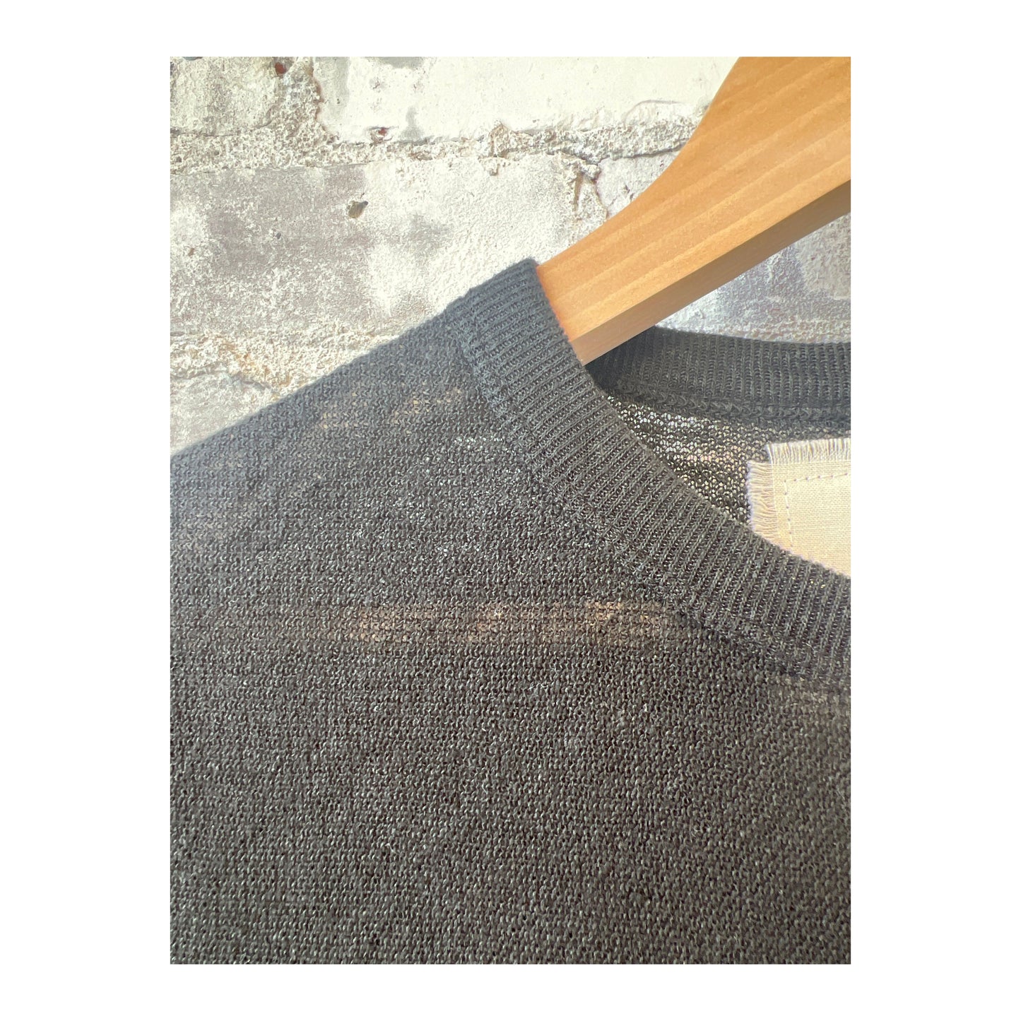 Hemp Seed Stitch SS Crew - Black - DUNE + SALT