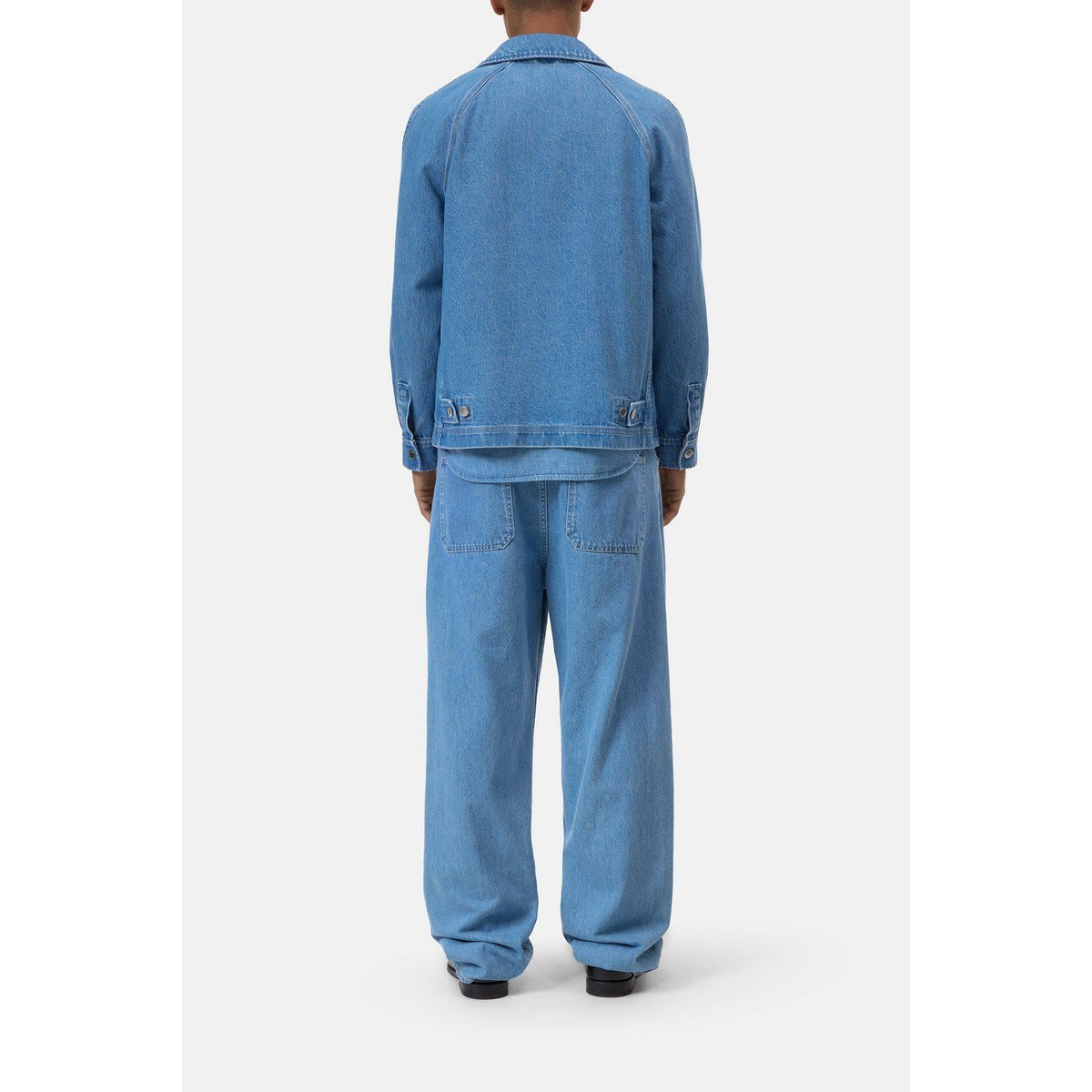 Men's Postal Denim Jacket in mid blue from Closed Men's, featuring classic denim style and durable fabric.