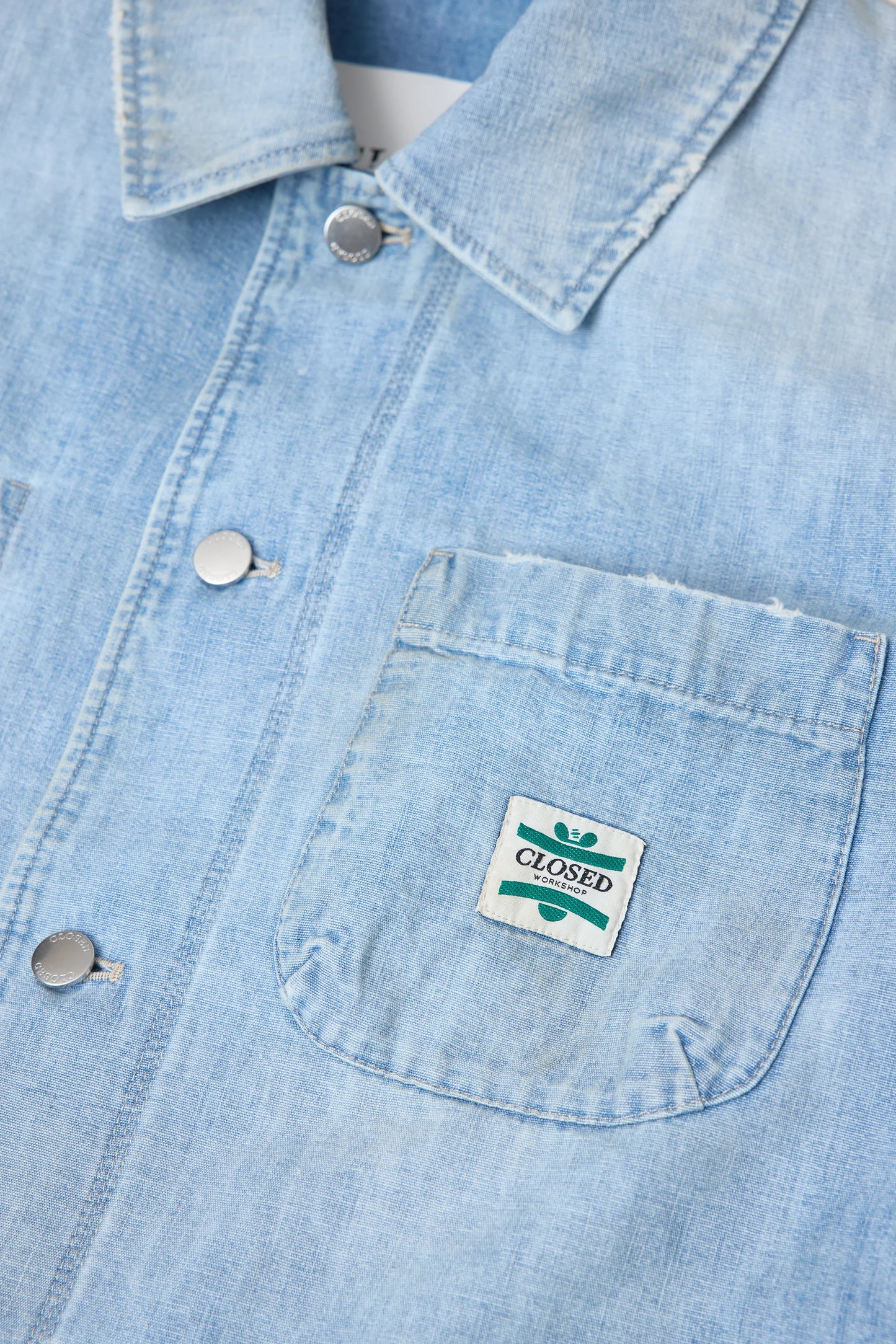 Closed Men's Worker Denim Jacket – Light Blue Light Steel Blue