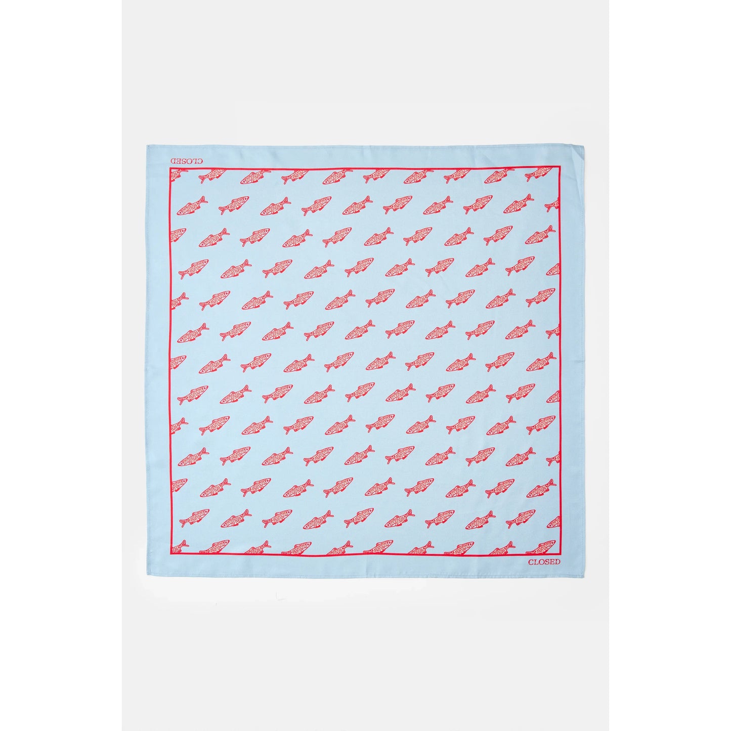 Closed Women's Silk Print Scarf – Dove Blue Light Gray