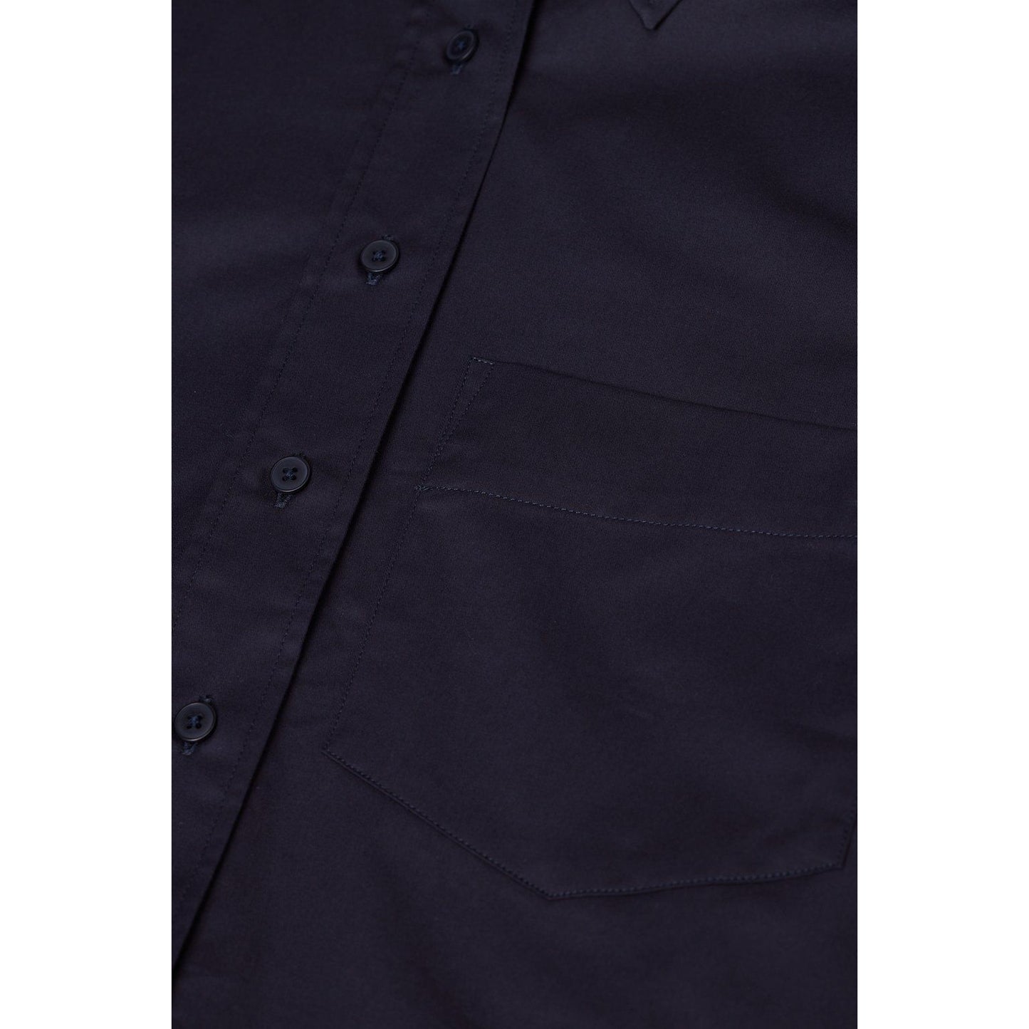 Short Cotton Poplin Blouse - Dark Night - DUNE + SALT