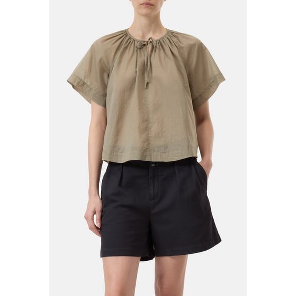 Cotton-Voile SS Top - Chino Green - DUNE + SALT