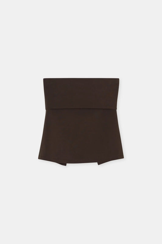 Closed Women's Peplon Top – Maple Brown Dark Slate Gray
