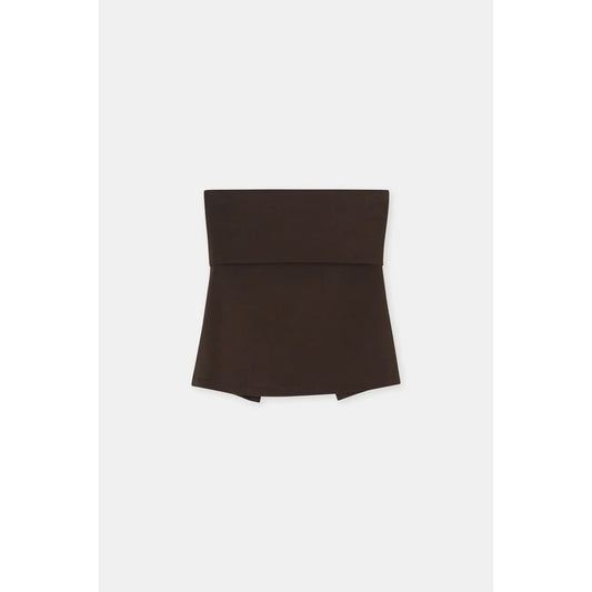 Women's Peplon Top by Closed in Maple Brown, featuring a stylish peplum design and comfortable fit.