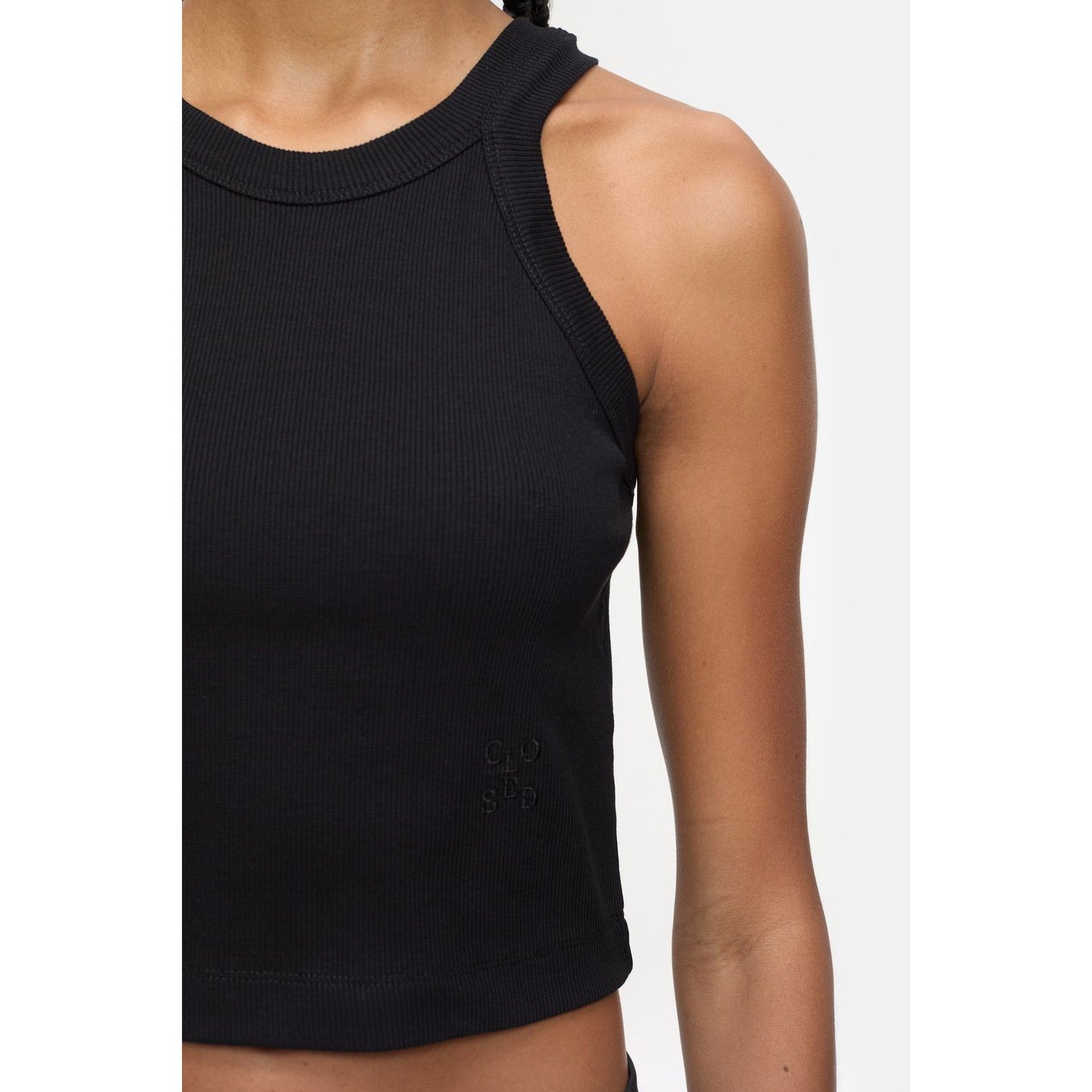 Cropped Racer Top - Black - DUNE + SALT
