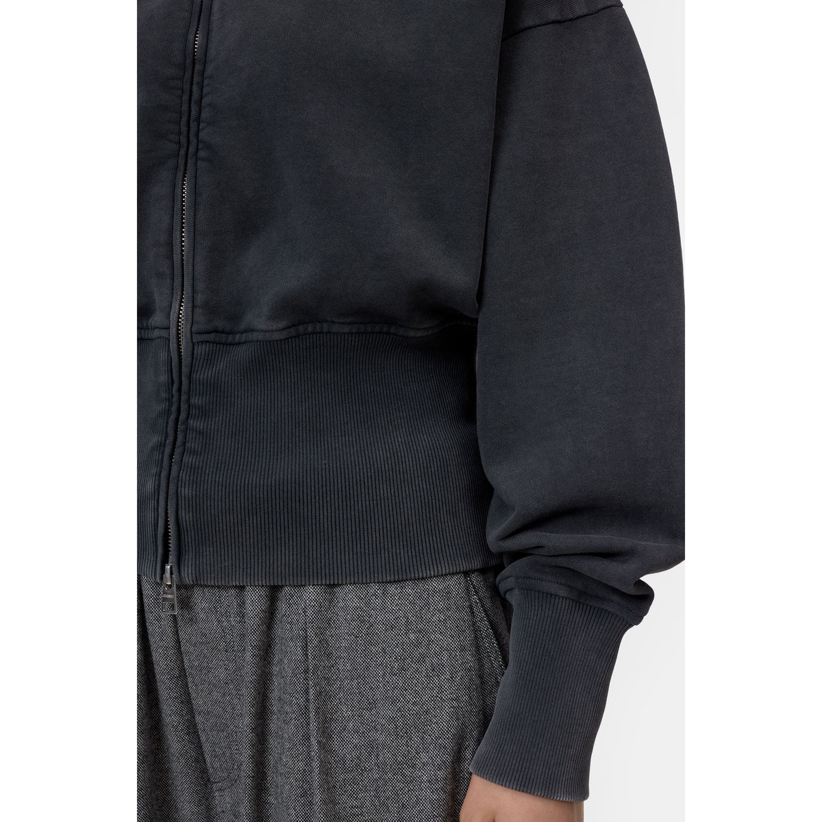 Closed Women's Zipped Sweat Jacket - Black Dark Slate Gray