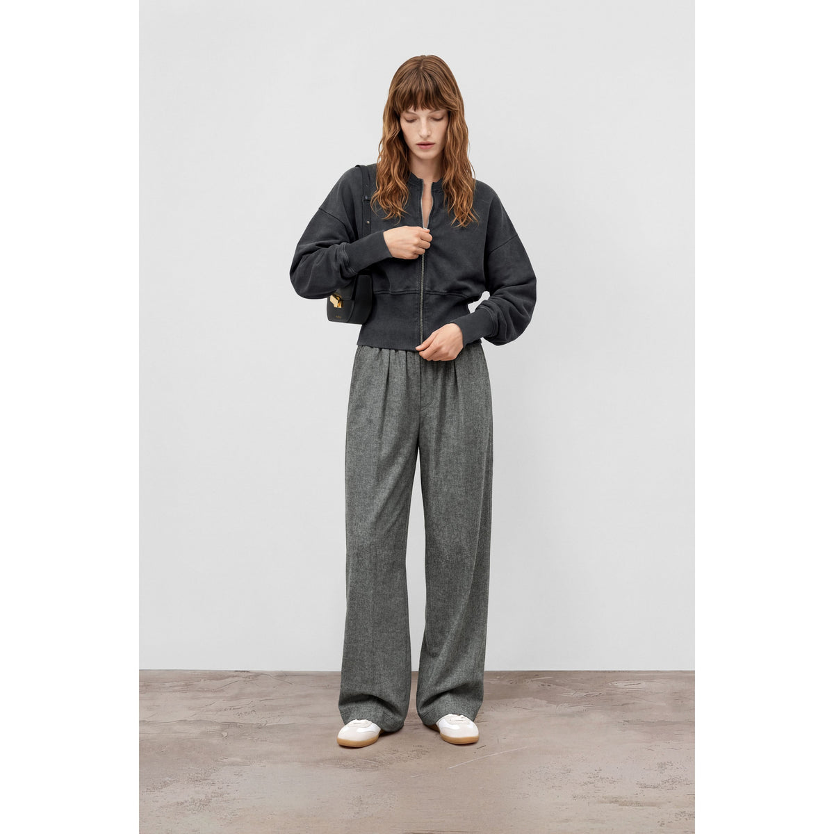 Closed Women's Zipped Sweat Jacket - Black Lavender