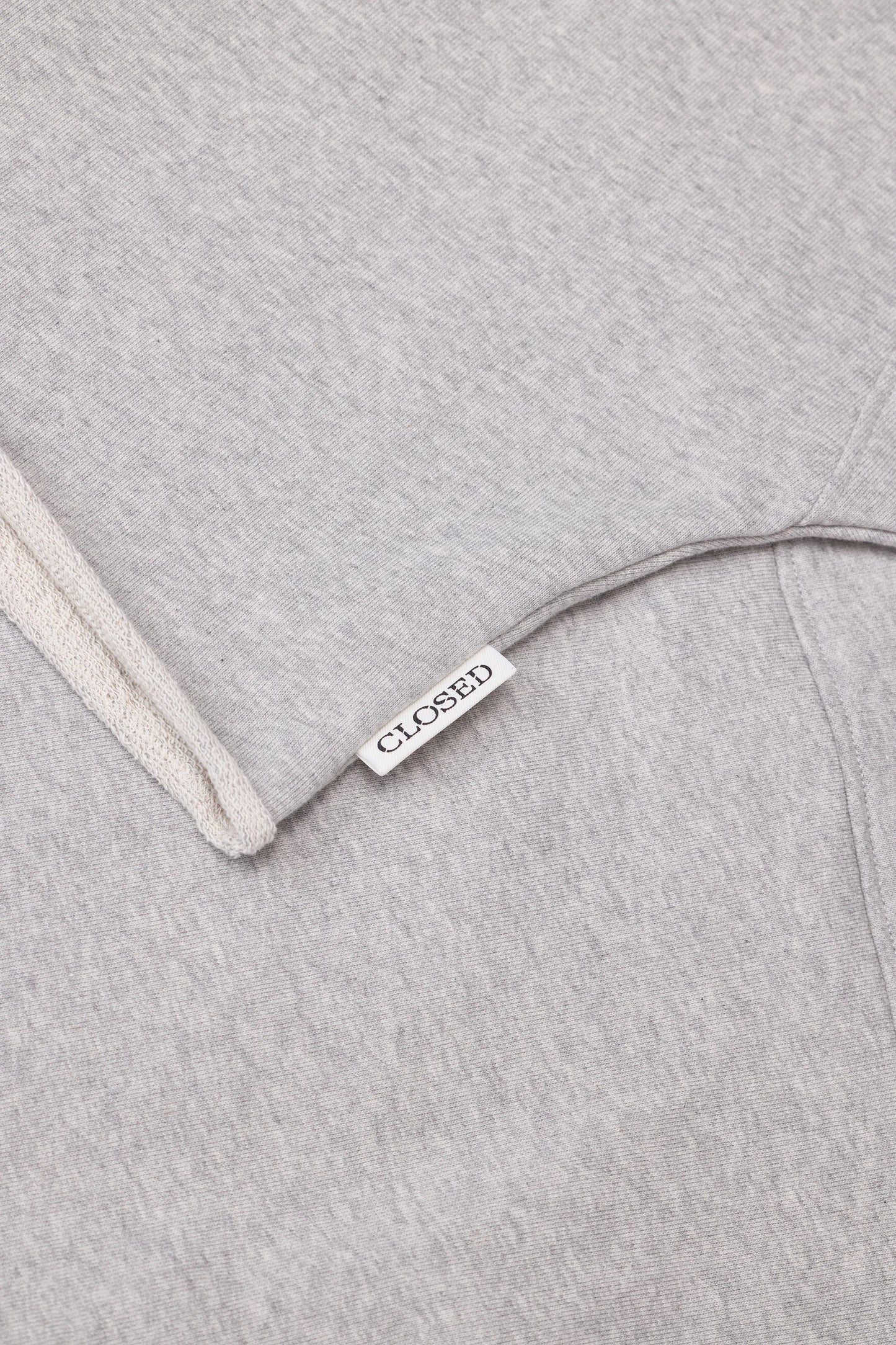 Closed Women's Deep Yoke T-Shirt – Light Grey Melange Gray