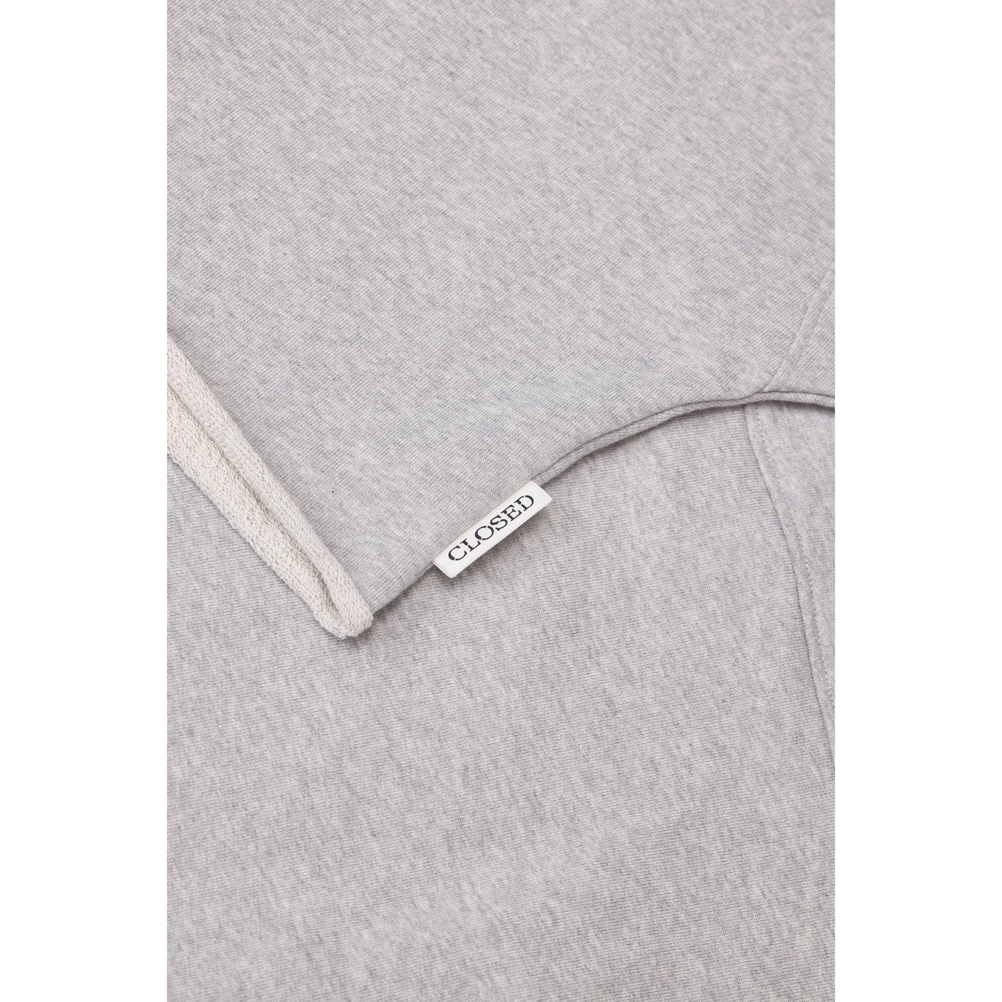 Women's Deep Yoke T-Shirt in Light Grey Melange by Closed, featuring a relaxed fit with a deep yoke design and soft fabric.