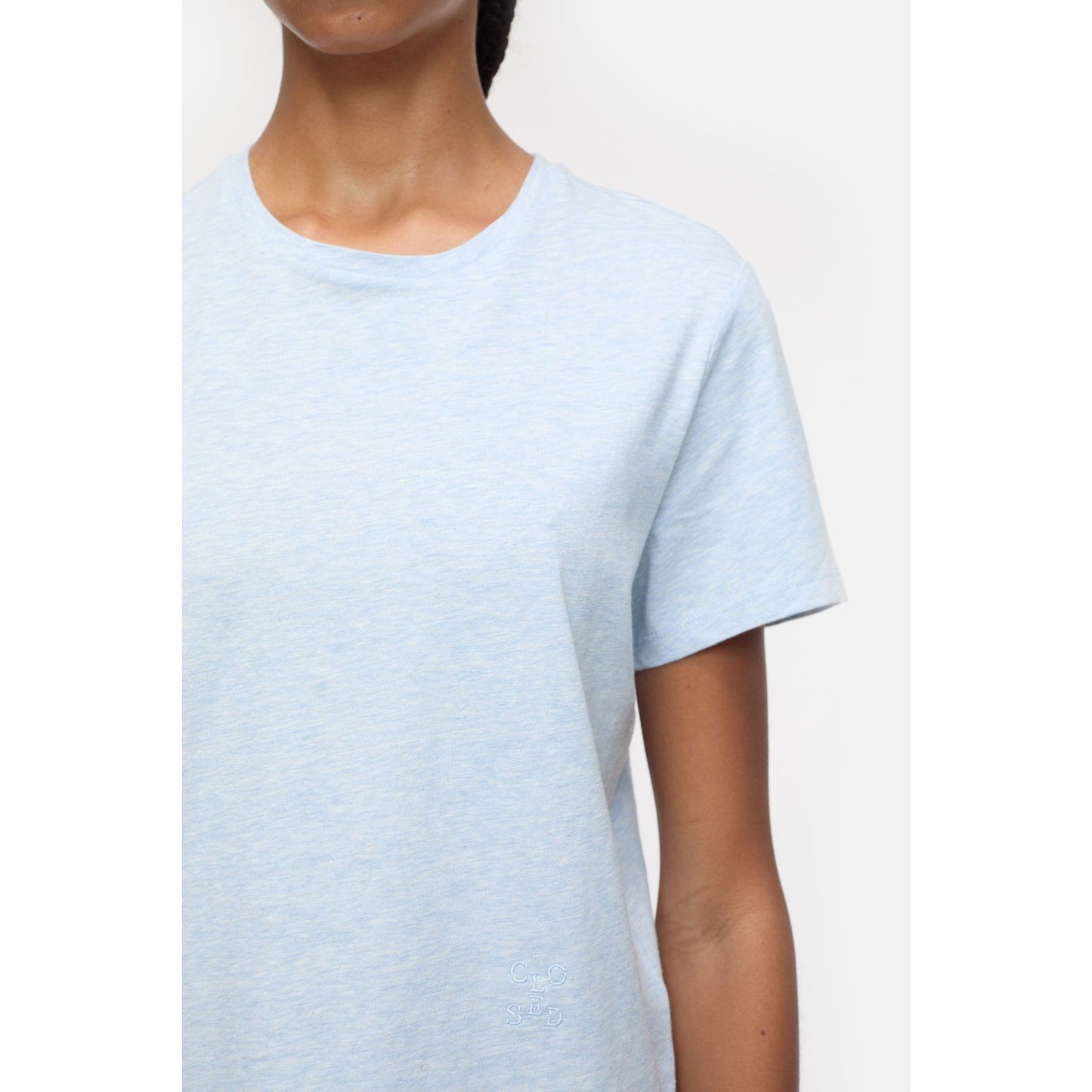 T-Shirt in Melange - Lazio Blue - DUNE + SALT