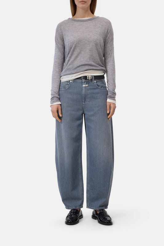 Closed Women's Pure Wool Fine Knit - Light Grey Melange Dim Gray