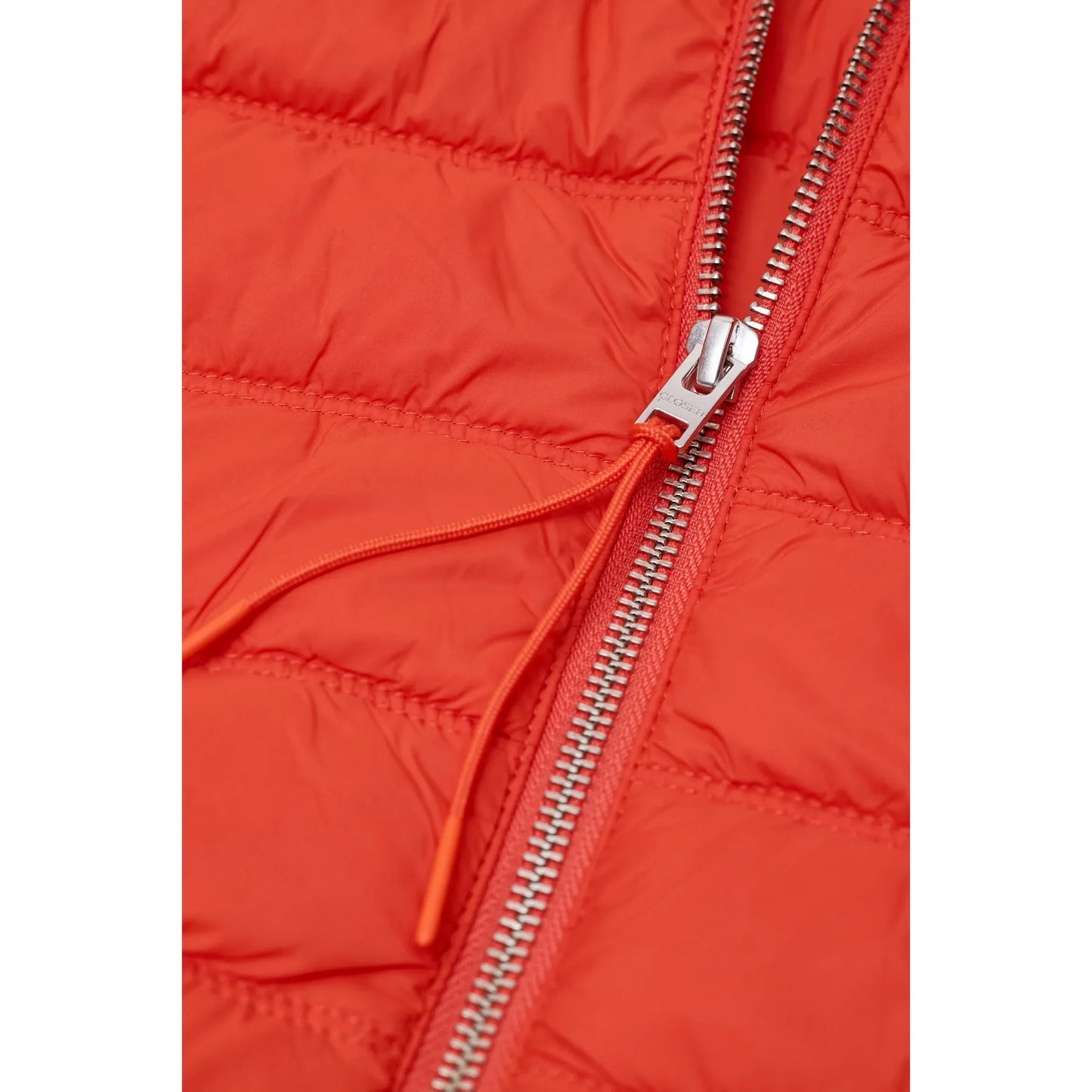 Recycled Quilted Nylon Jacket - Coral Red - DUNE + SALT
