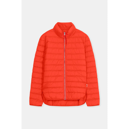 Recycled Quilted Nylon Jacket - Coral Red - DUNE + SALT