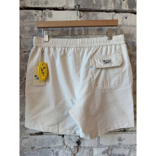 Hartford Men's Seersucker Woven Swimshort - Pearl Dark Gray