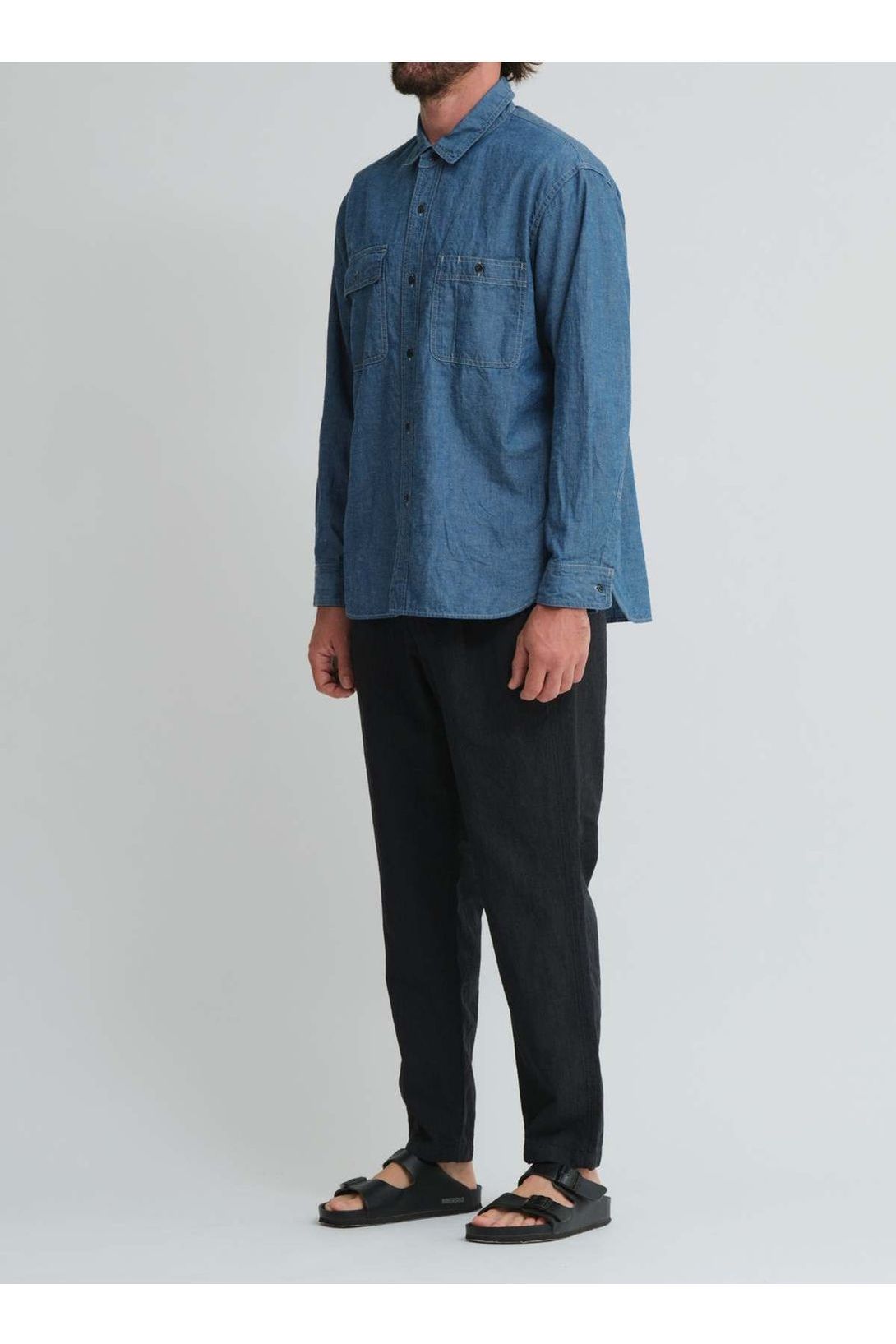 CO/LI Chambray Work Shirt - Navy - DUNE + SALT