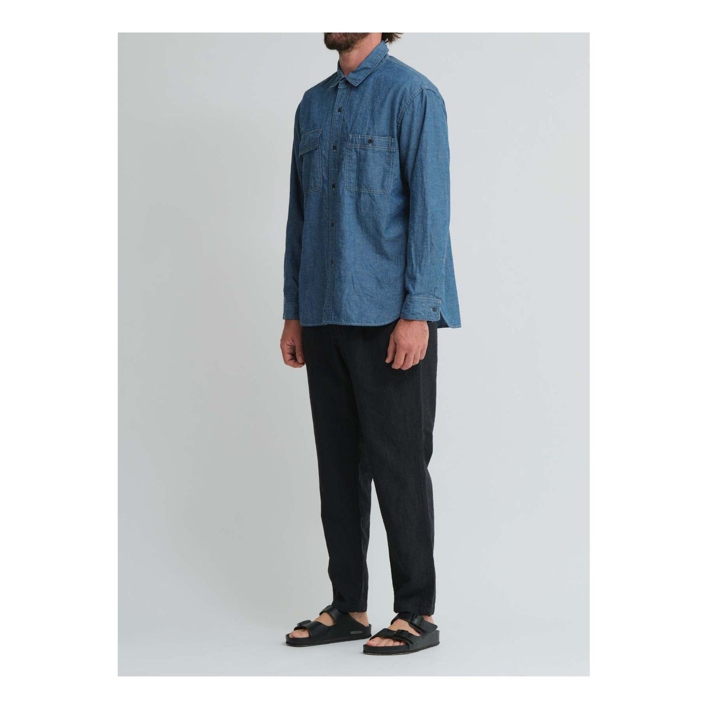 CO/LI Chambray Work Shirt - Navy - DUNE + SALT