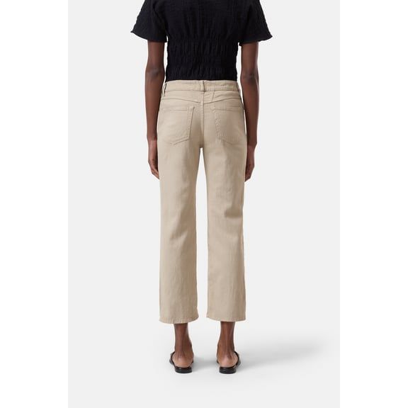 Milo Cotton Linen Straight Pants - Soft Beige - DUNE + SALT