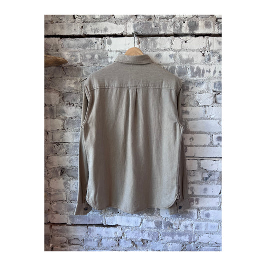 Dylan Brushed Twill Overshirt - Khaki - DUNE + SALT