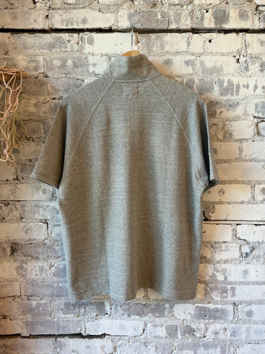 Kepani Raffy Pique Knit Polo Shirt - Lt Gray Slate Gray