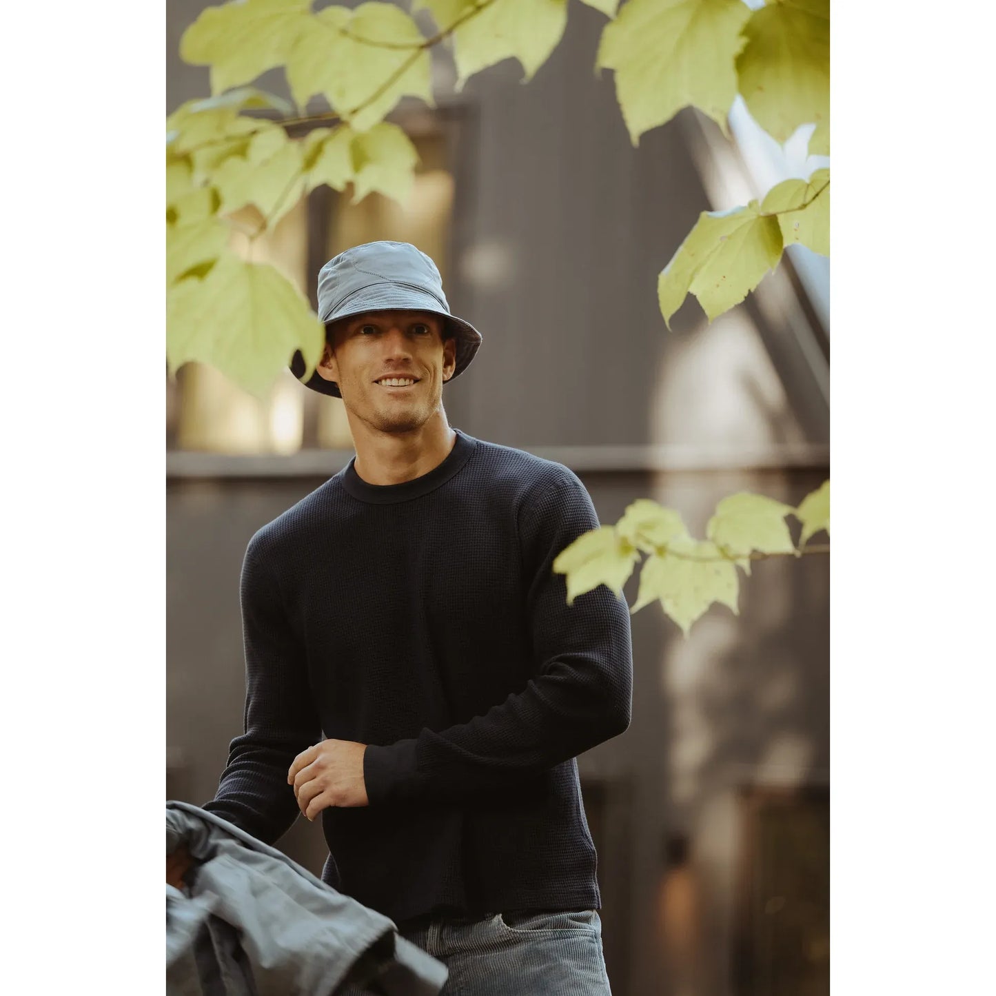 L/S Crew Waffle Tee - Basil - DUNE + SALT