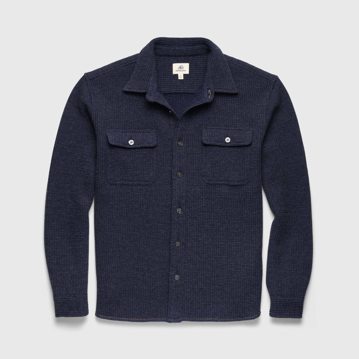 Dylan Waffle Fleece Shirt Jacket - Navy Heather