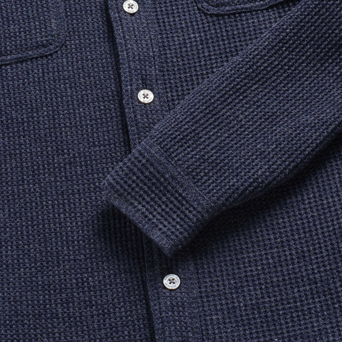 Surfside Supply Dylan Waffle Fleece Shirt Jacket - Navy Heather Dark Slate Gray