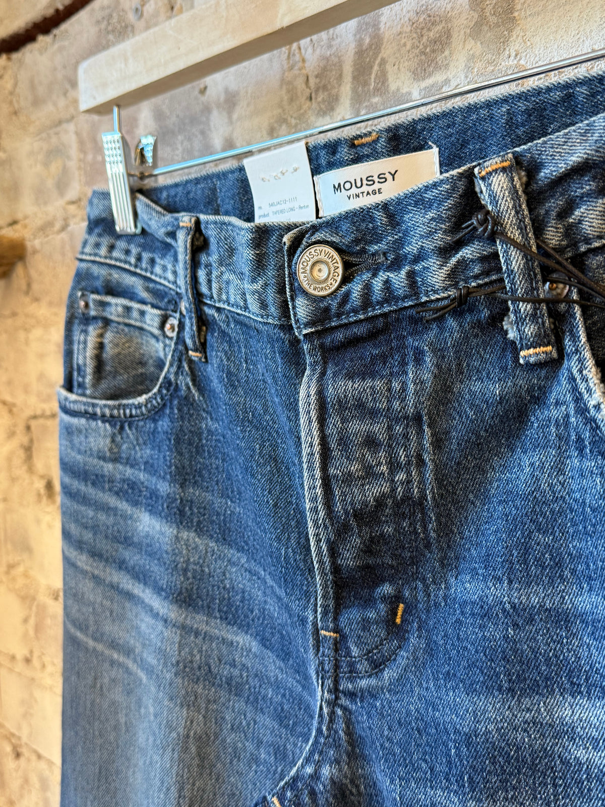 Moussy Renton Tapered Long Jean - Blue Dark Slate Blue