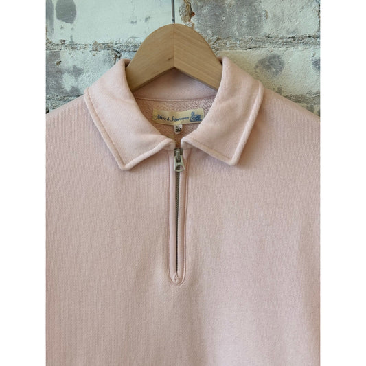 Cropped Retro Fleece Women's Half-Zip Sweatshirt - Shell - DUNE + SALT