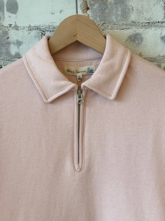 Cropped Retro Fleece Women's Half-Zip Sweatshirt - Shell - DUNE + SALT