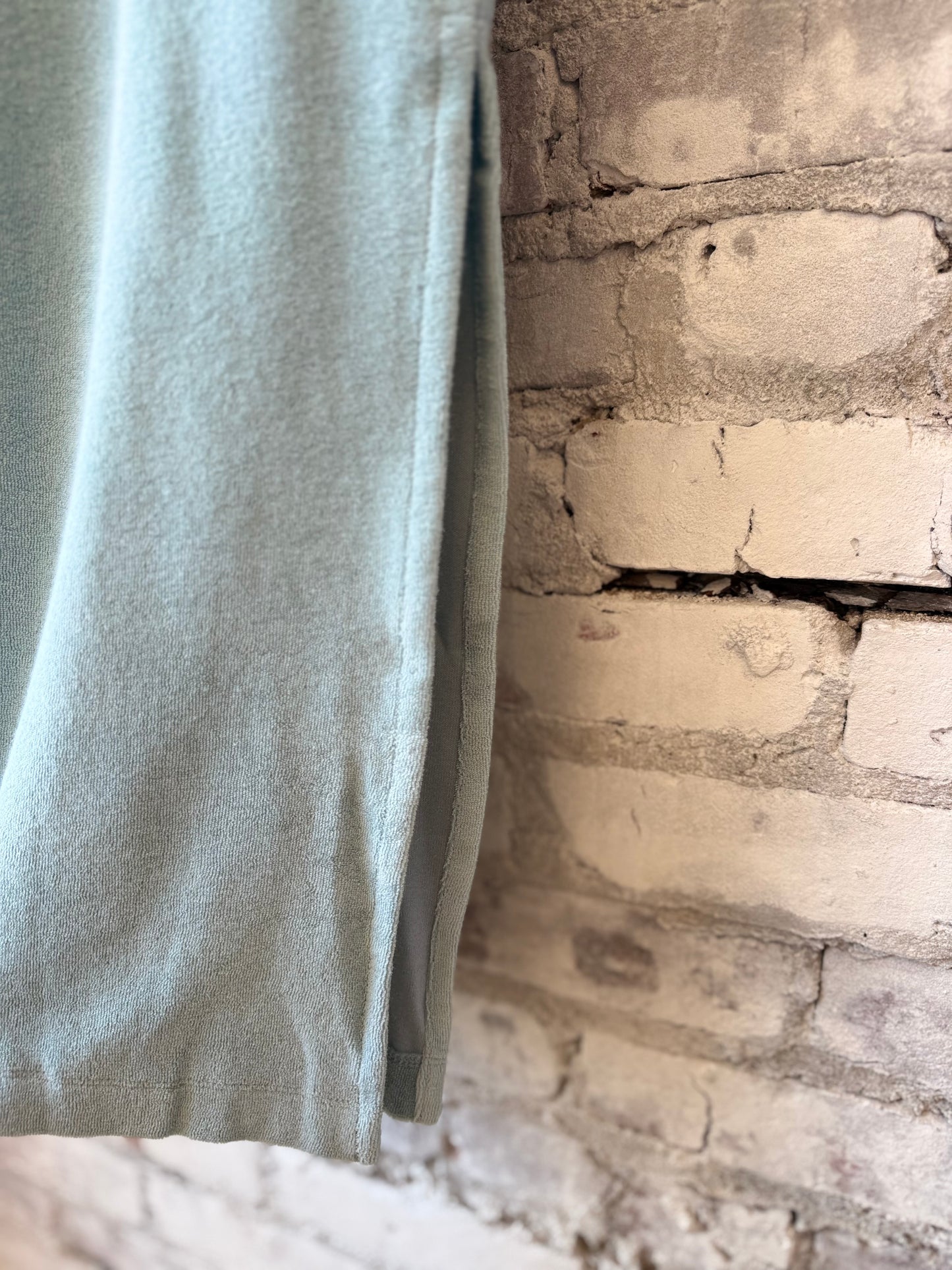 Organic Cotton Terry Elbow Sleeve Polo Maxi Dress - Blue Calanques - DUNE + SALT