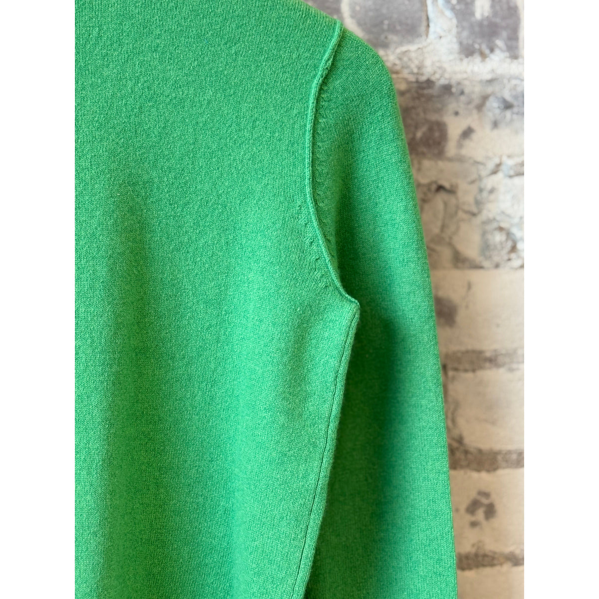 Women's Royal All Thumbs Cardigan by Brazeau Tricot in Mojito, featuring a soft knit fabric and relaxed fit.