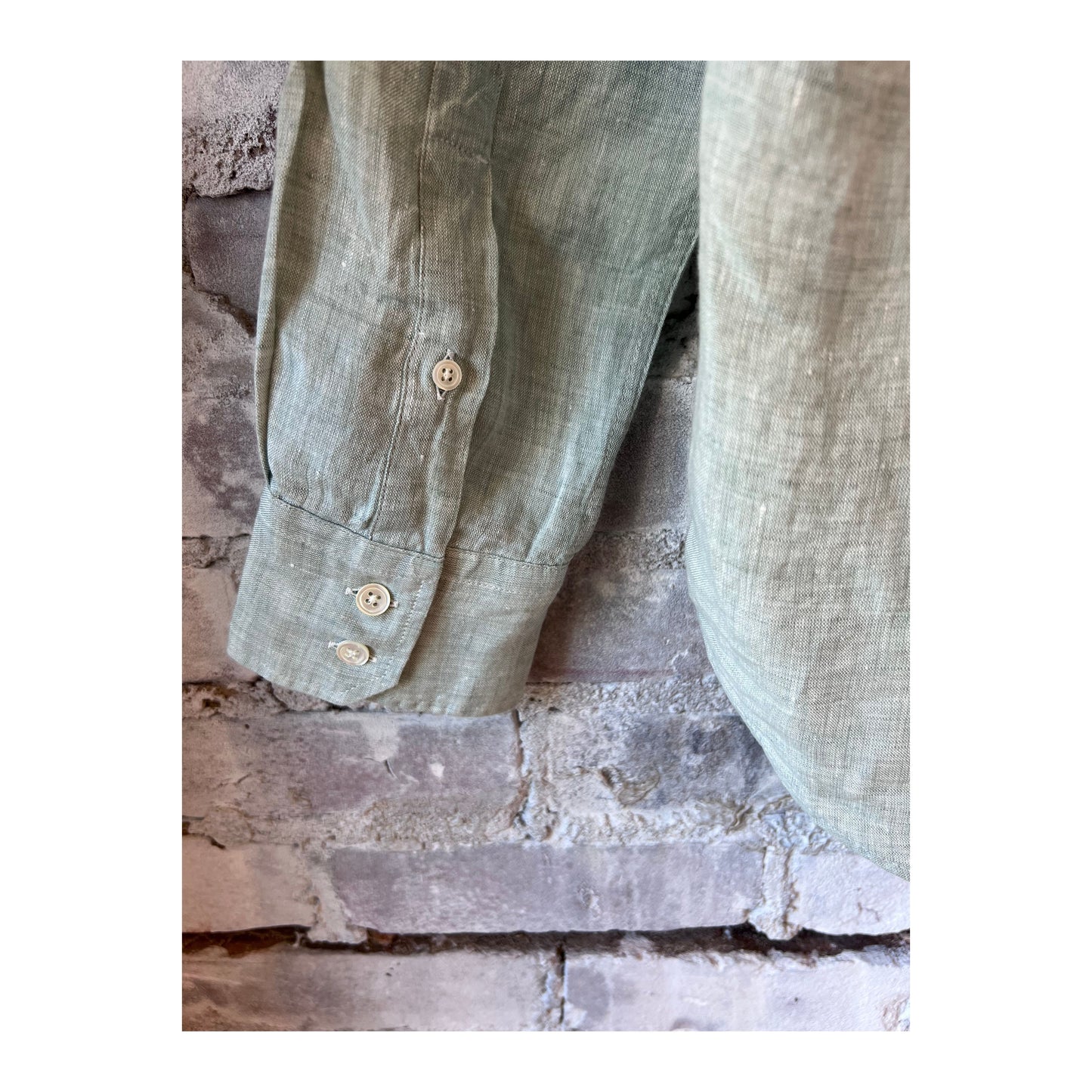 Paul Linen Chambray Shirt - Green - DUNE + SALT