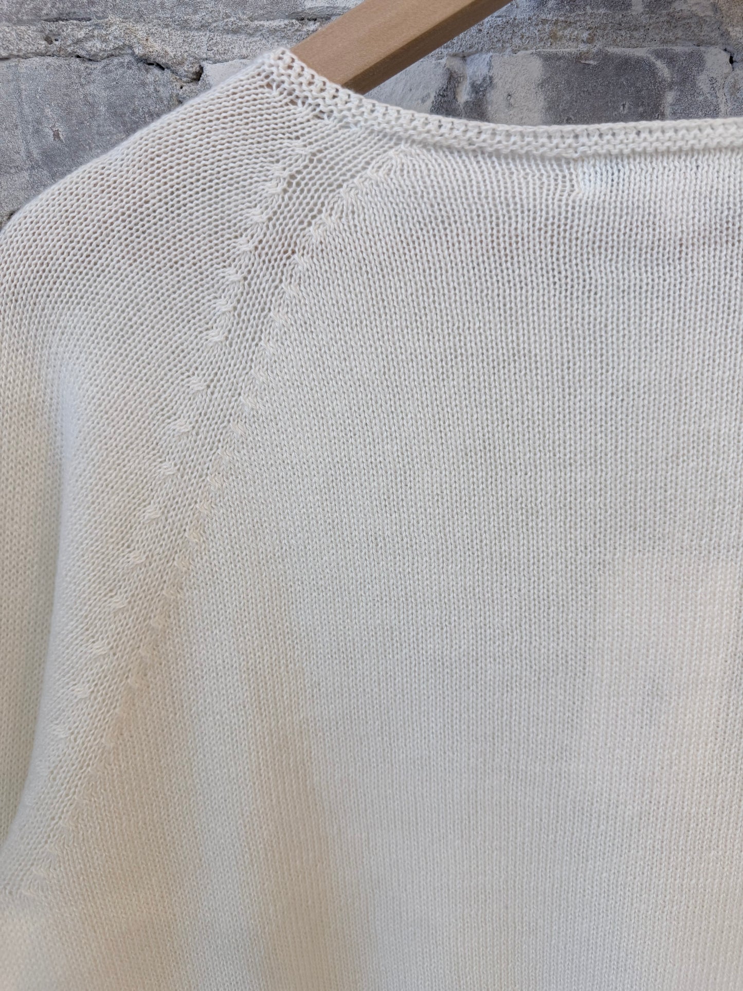 Lightweight Cotton-Cashmere Raglan Sweater - Nature - DUNE + SALT