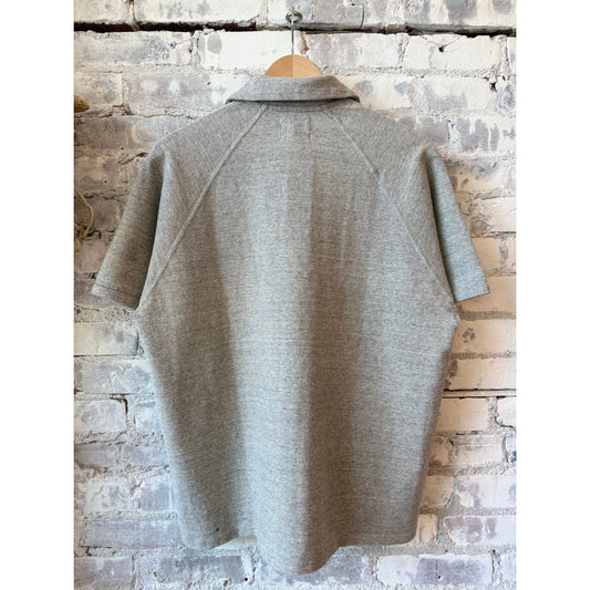 Kepani Raffy Pique Knit Polo Shirt - Lt Gray Dark Gray