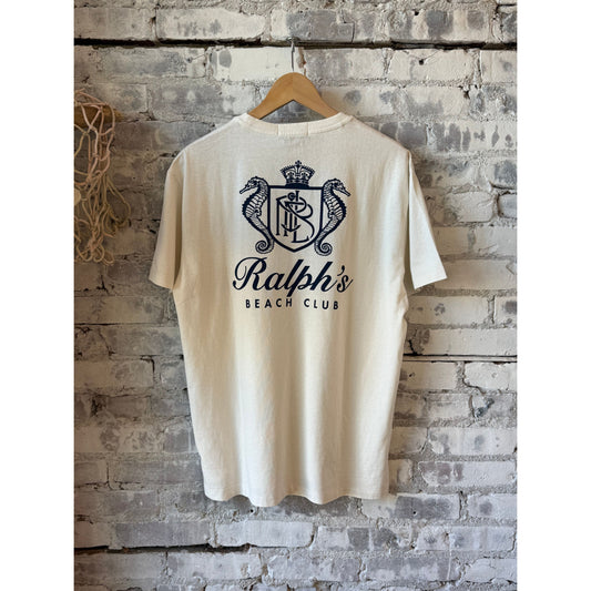 Beach Club Print T-Shirt - Deckwash White - DUNE + SALT