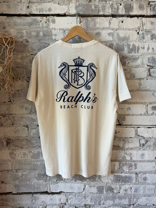 Beach Club Print T-Shirt - Deckwash White - DUNE + SALT