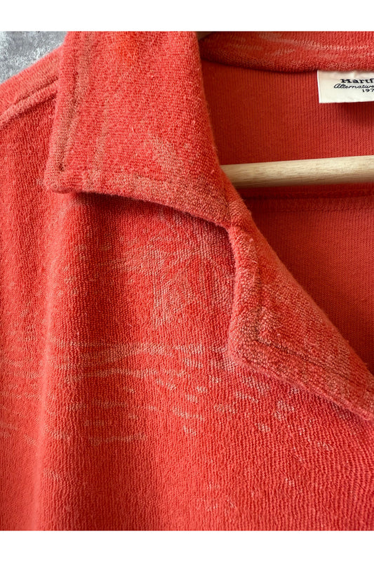 Bouclette Knit Polo - Terracotta - DUNE + SALT