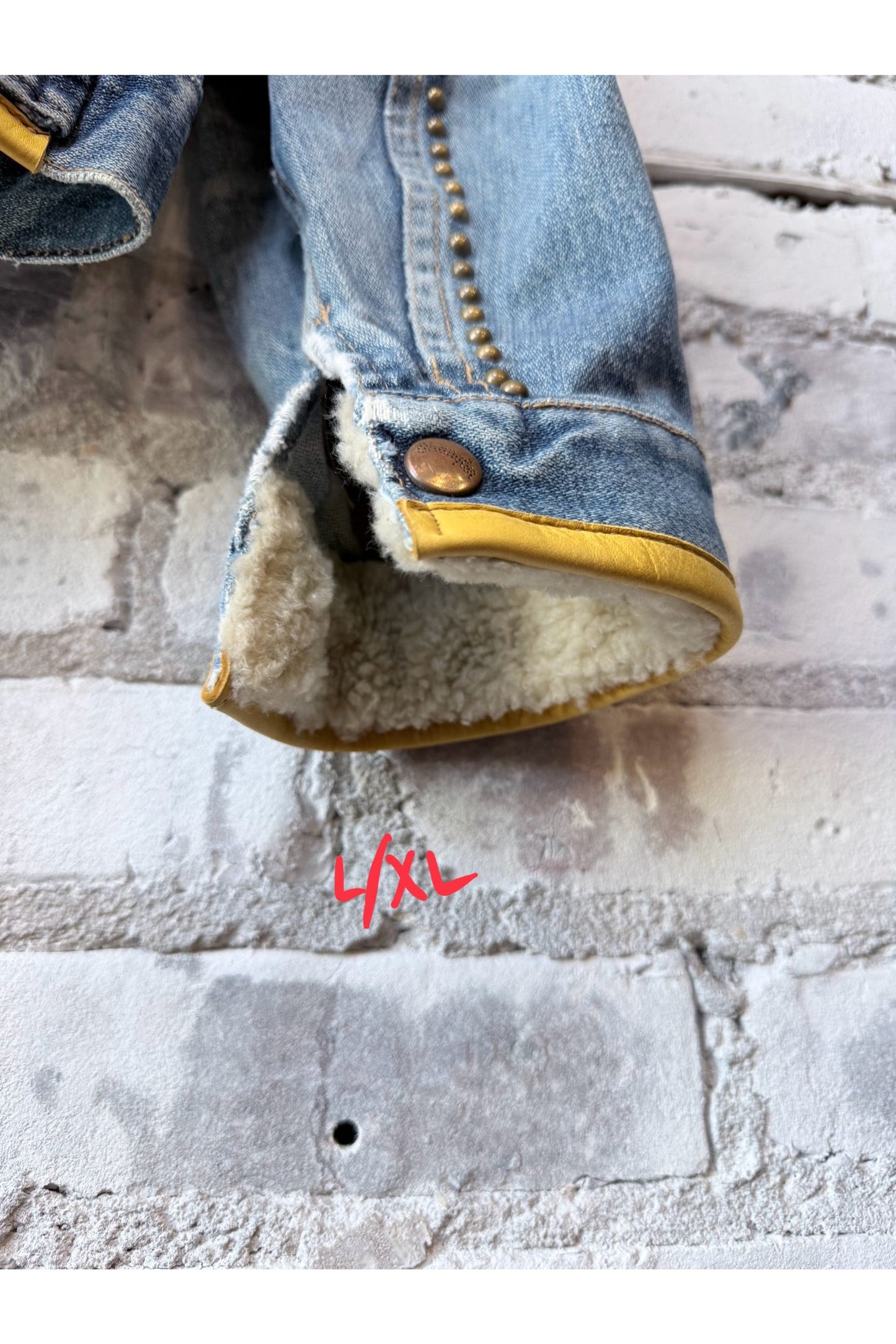 RTU1972 CALKID TURQ HOMESTUD AMERICANA SHERPA JKT - Vintage Patina - DUNE + SALT