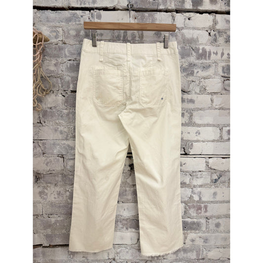Women's G1 Market Capri in white, showcasing lightweight fabric and comfortable fit, perfect for casual summer wear.