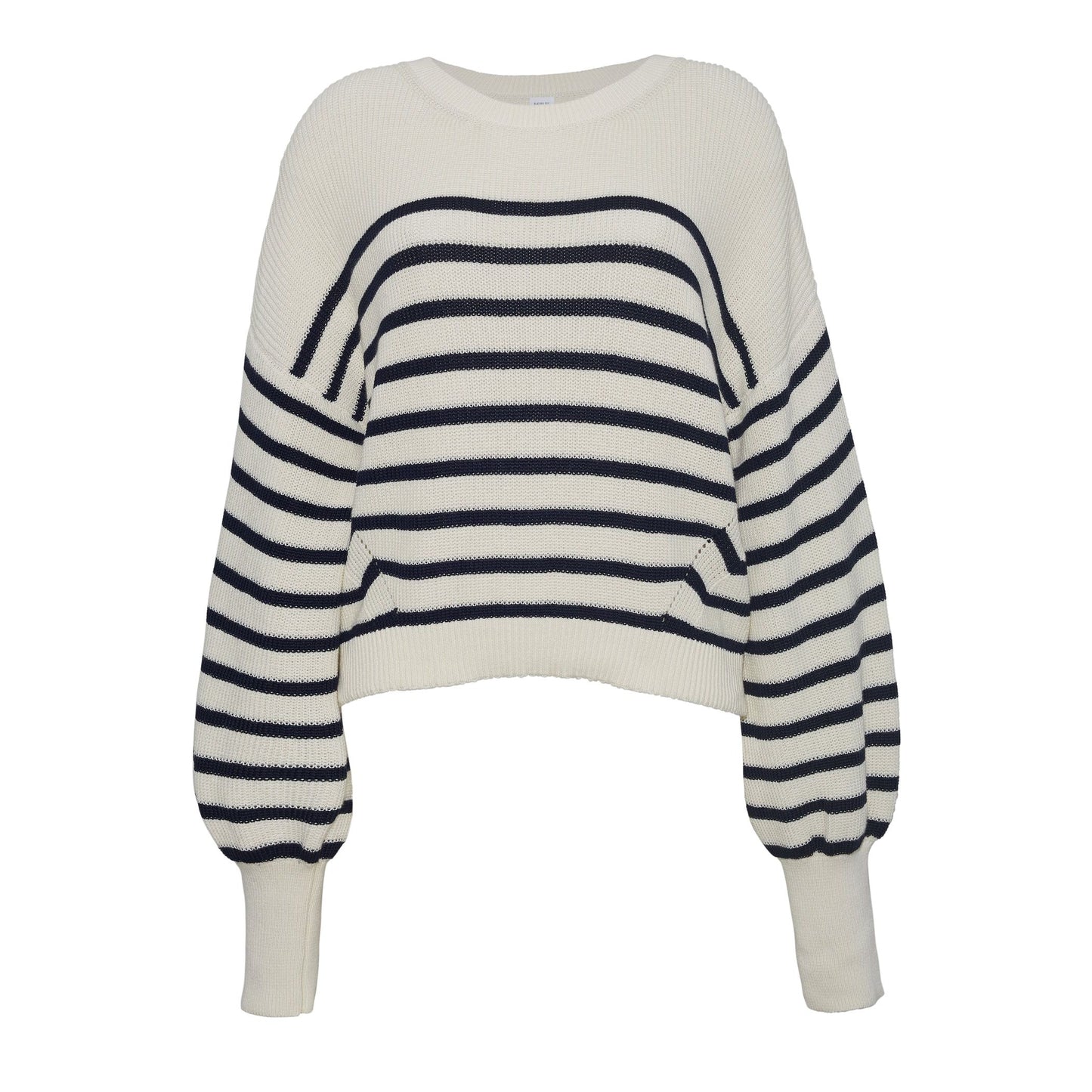 Layla Stripe Sweater - Ivory/Rosso - DUNE + SALT