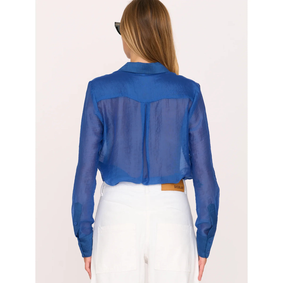 Women's Blake Shirt by Secular in Ocean color, featuring a stylish, casual design with a relaxed fit and soft fabric.