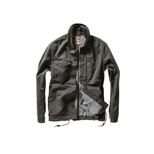 Piled-Lined Chore Coat - Forest Canvas - DUNE + SALT