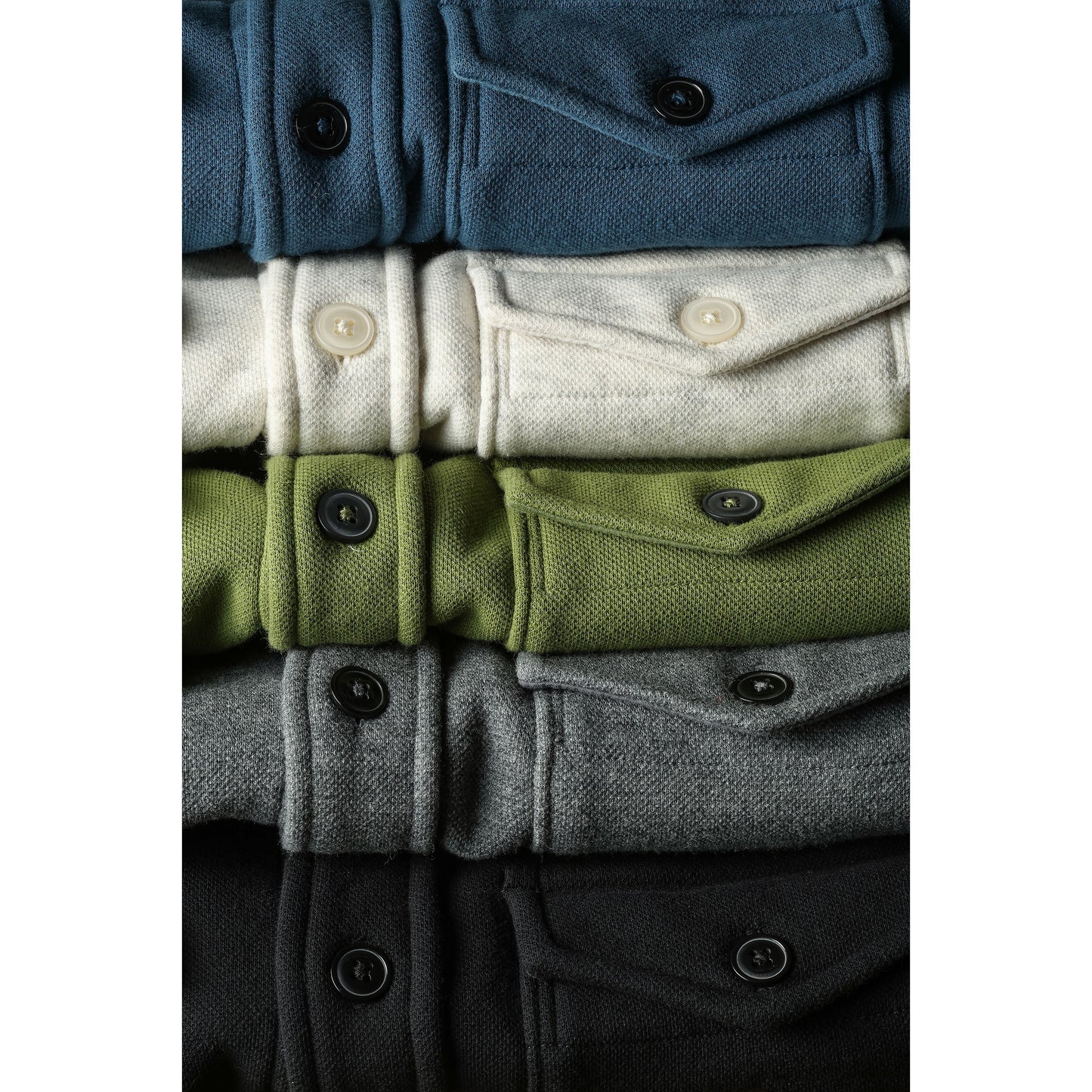 Pique Fleece Workshirt - Dark Grey Heather - DUNE + SALT