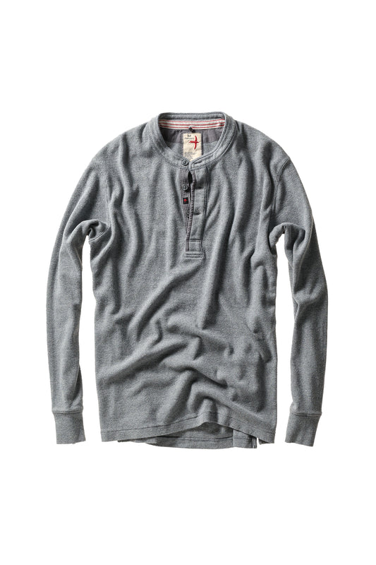 French Rib Henley - Grey Heather - DUNE + SALT