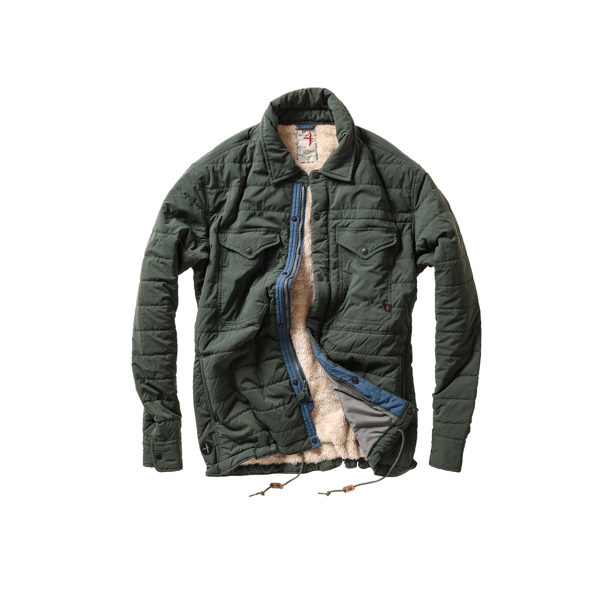 Men's Relwen Qltd Superfleece Jacket in dark forest green, featuring a cozy fleece fabric and casual fit.