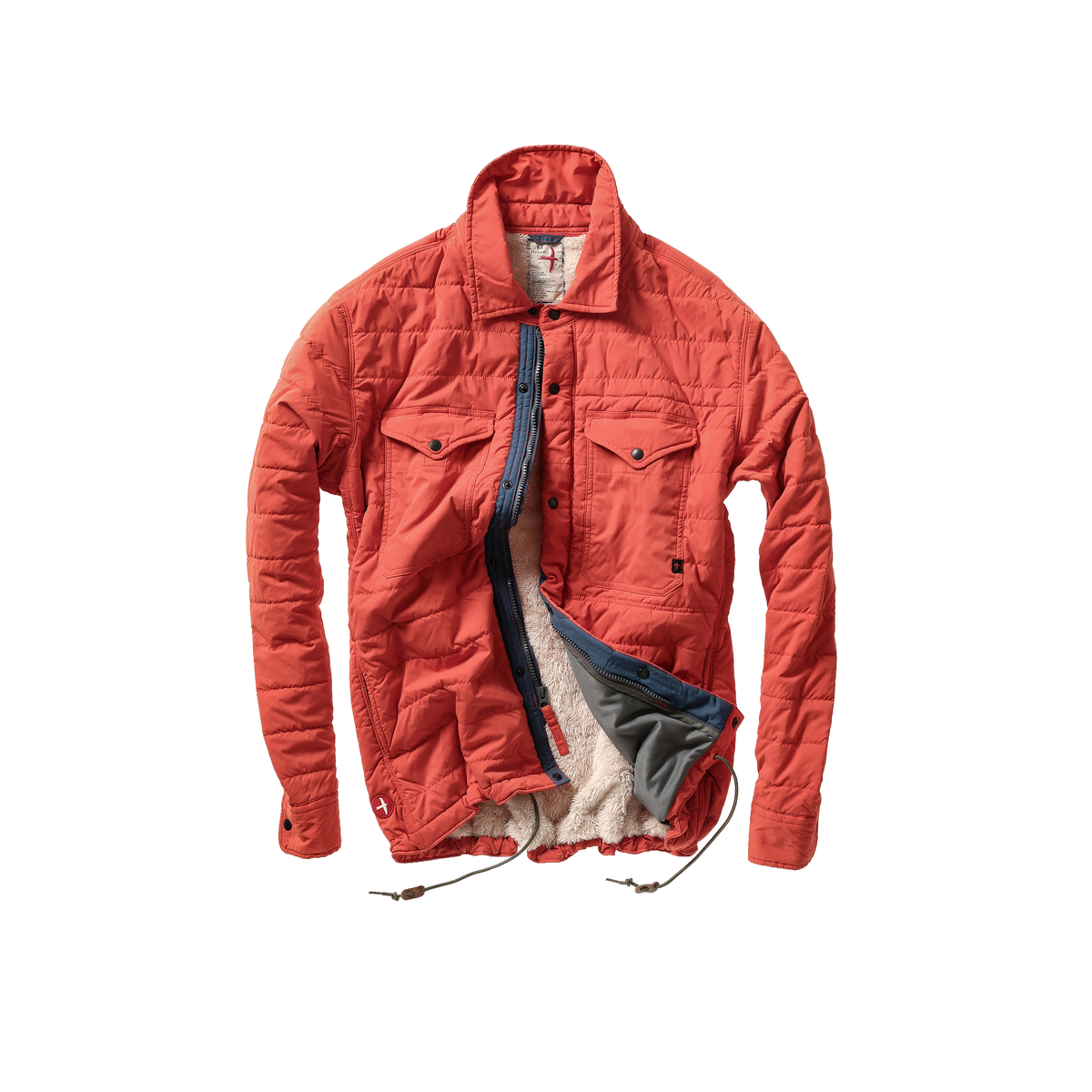 Men's Relwen Qltd Superfleece jacket in dark orange, featuring a cozy fleece fabric and casual fit for outdoor wear.