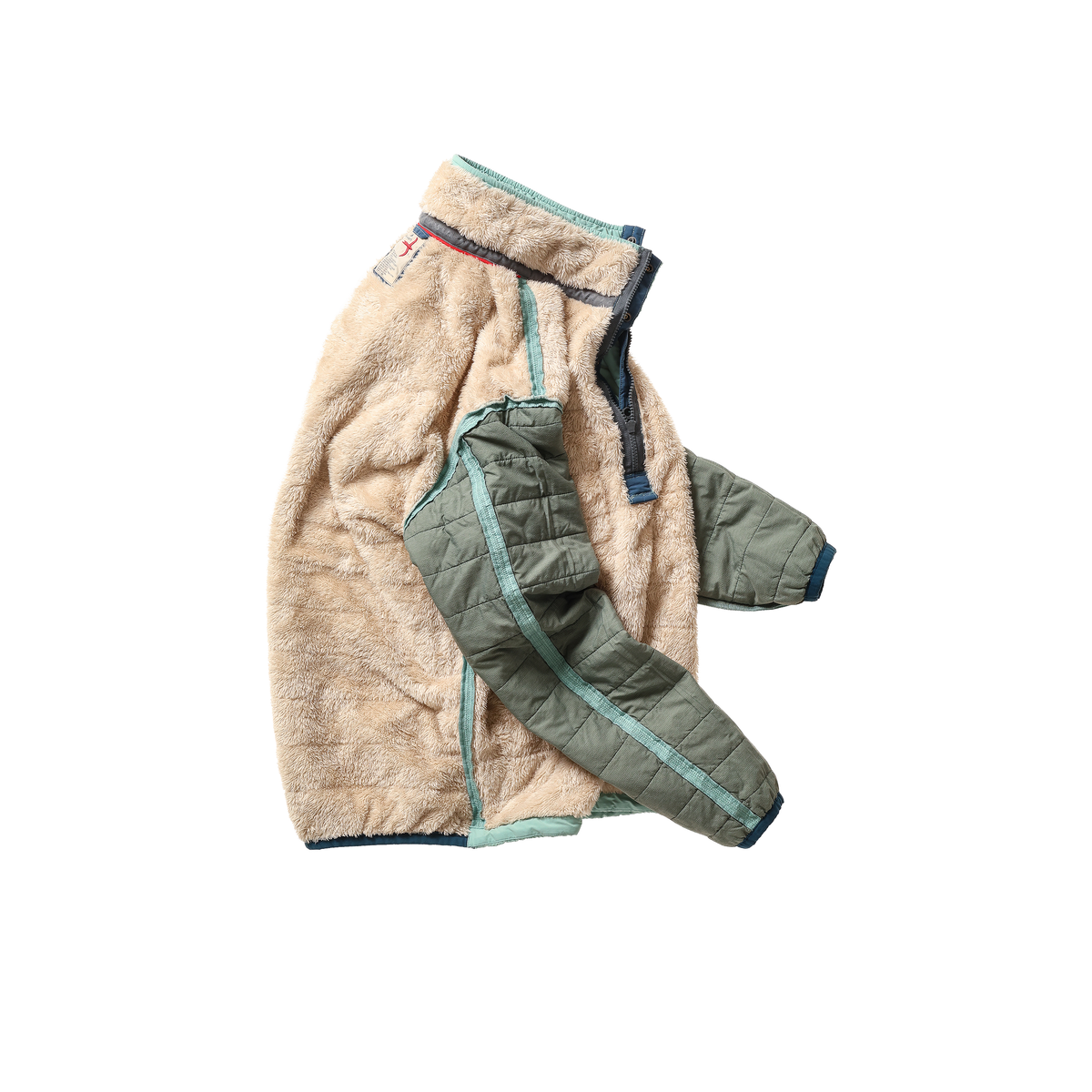 Men's Relwen Qltd Superfleece Popover in ocean blue, showcasing the cozy fleece material and stylish design.