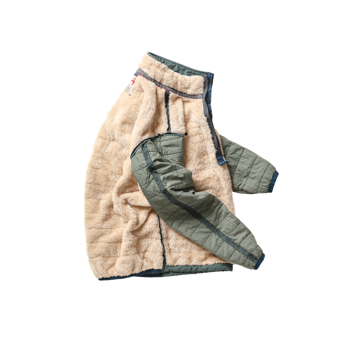 Men's Relwen Qltd Superfleece Popover in Spruce, showcasing a cozy fleece pullover with a relaxed fit and front pocket.