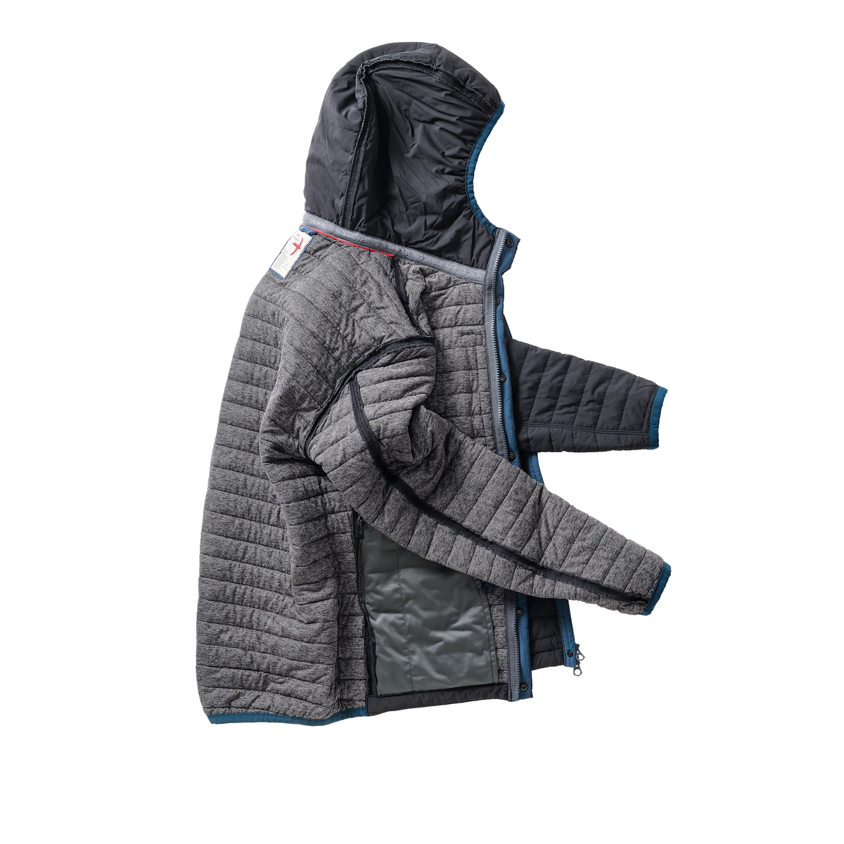 Men's Windzip Hood in black fade from Relwen, stylish black zip-up hoodie with a modern fade design and comfortable fit.