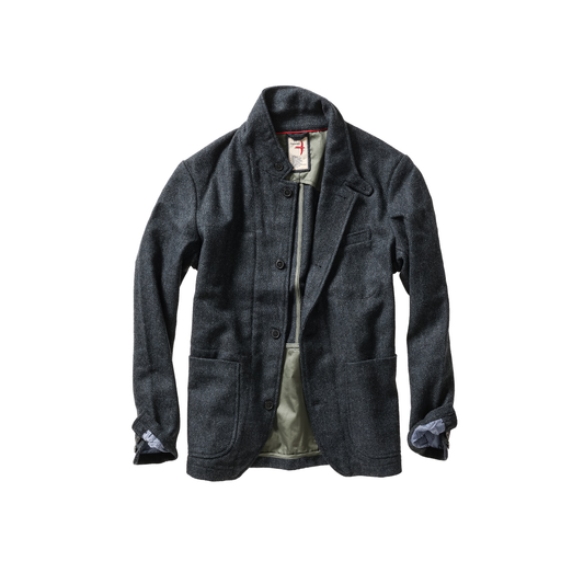 Relwen Heritage Trap Blazer - Blue/Black Twill Black